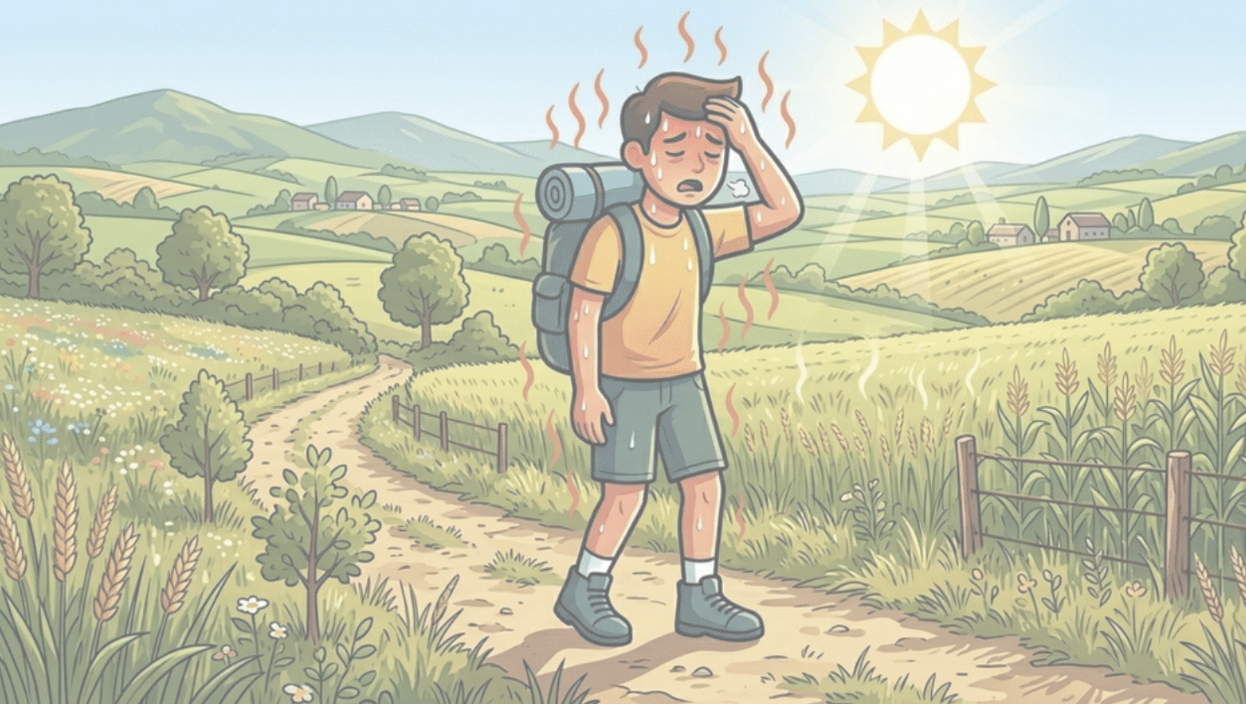 Coup de chaud sur le chemin